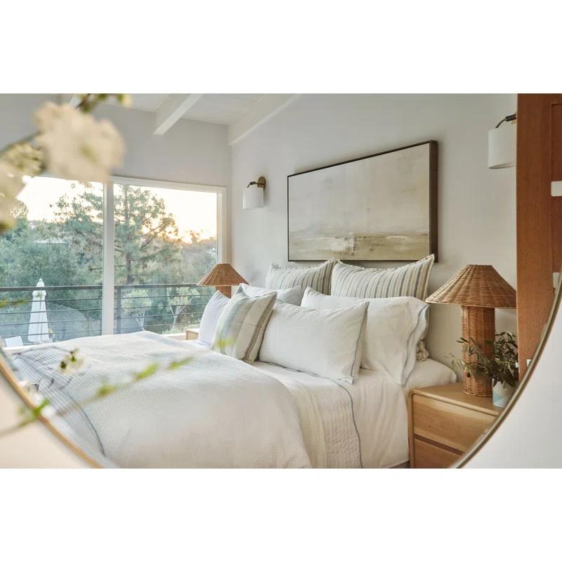 Naples 28" x 36" Striped Linen Rectangular Pillow