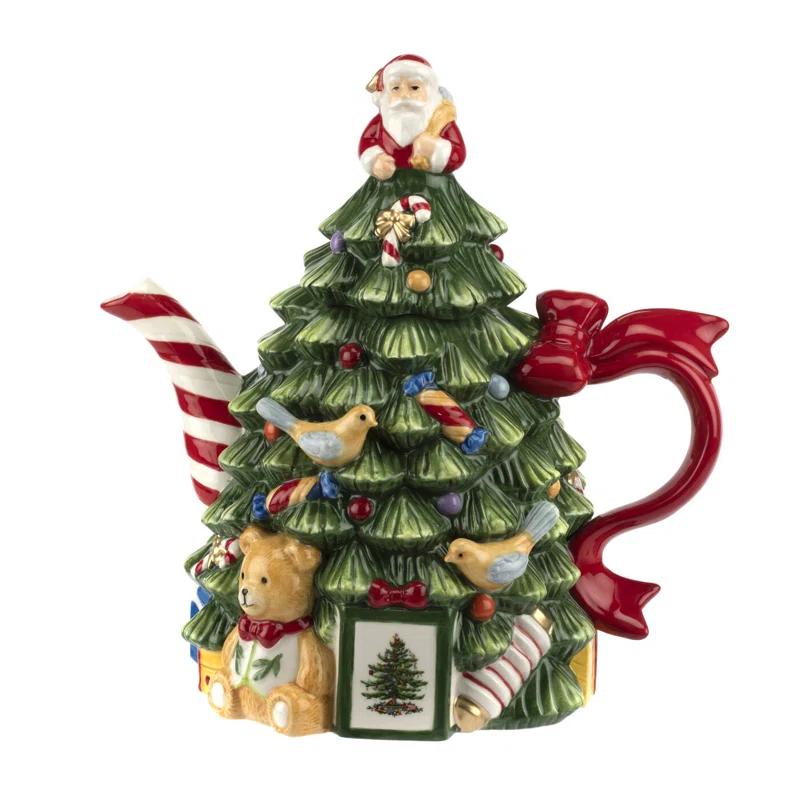 Spode Spode Christmas Tree Tree Teapot  7.75"