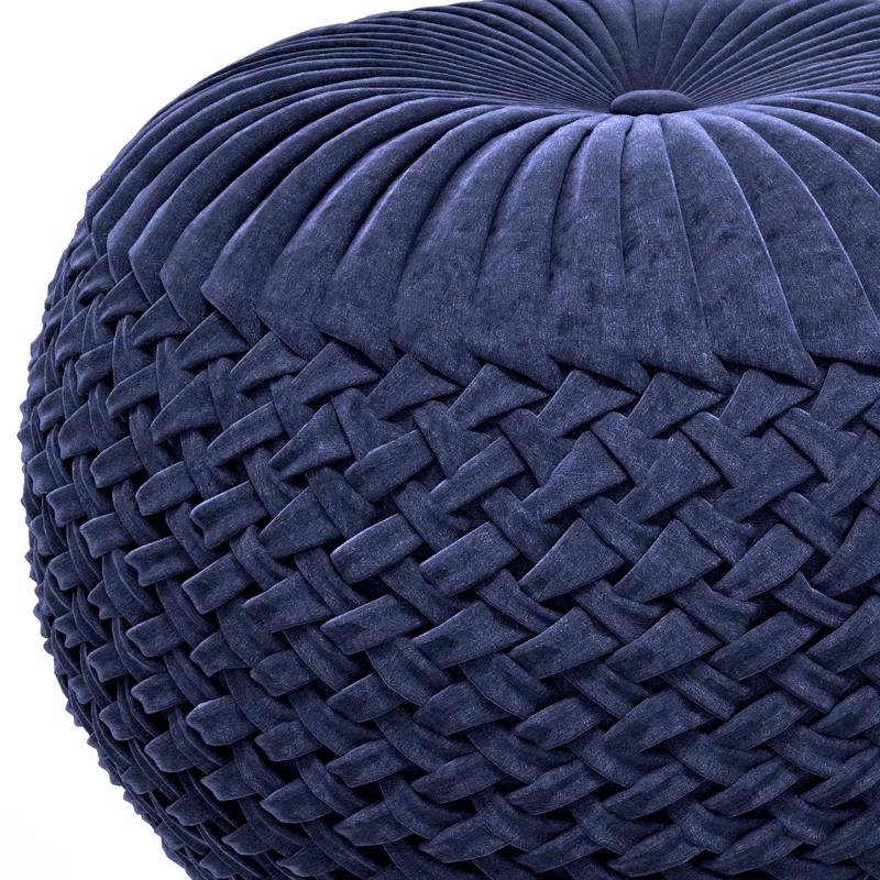 Simpli Home Grafton Velvet Pouf