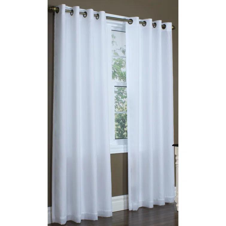Thermalogic Galion Solid Color Semi-Sheer Thermal Grommet Single Curtain Panel