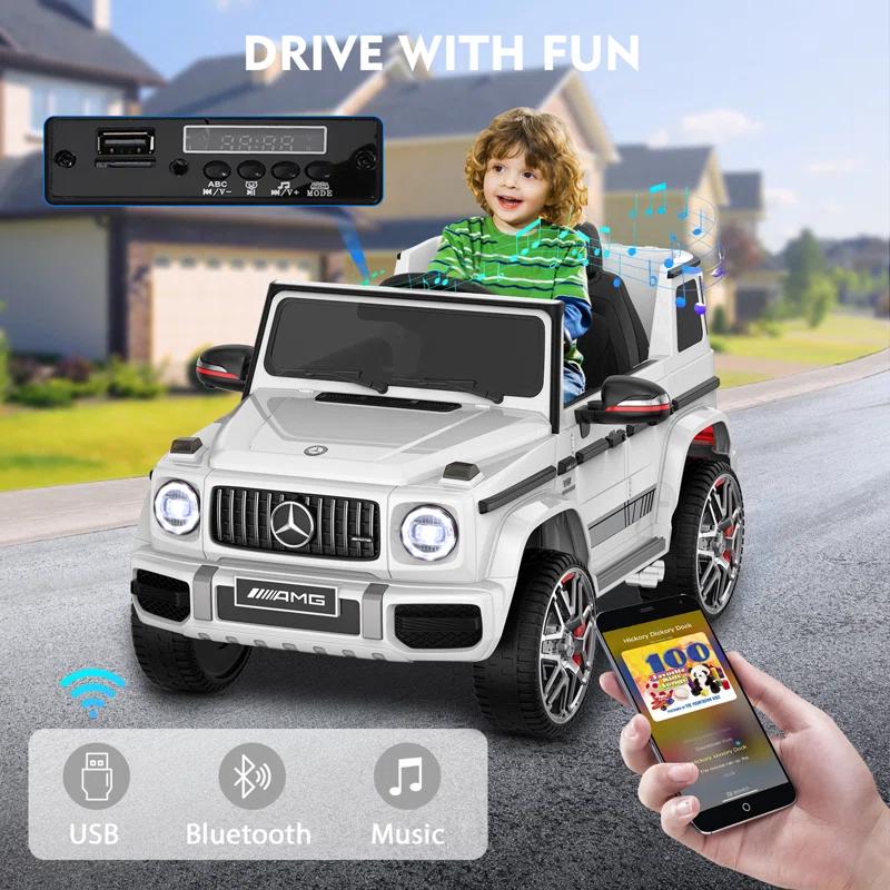 ANPABO ANPABO 24V 4WD Licensed Mercedes-Benz G63 Ride On Kids Car, Remote Control with Low Battery Voice Prompt