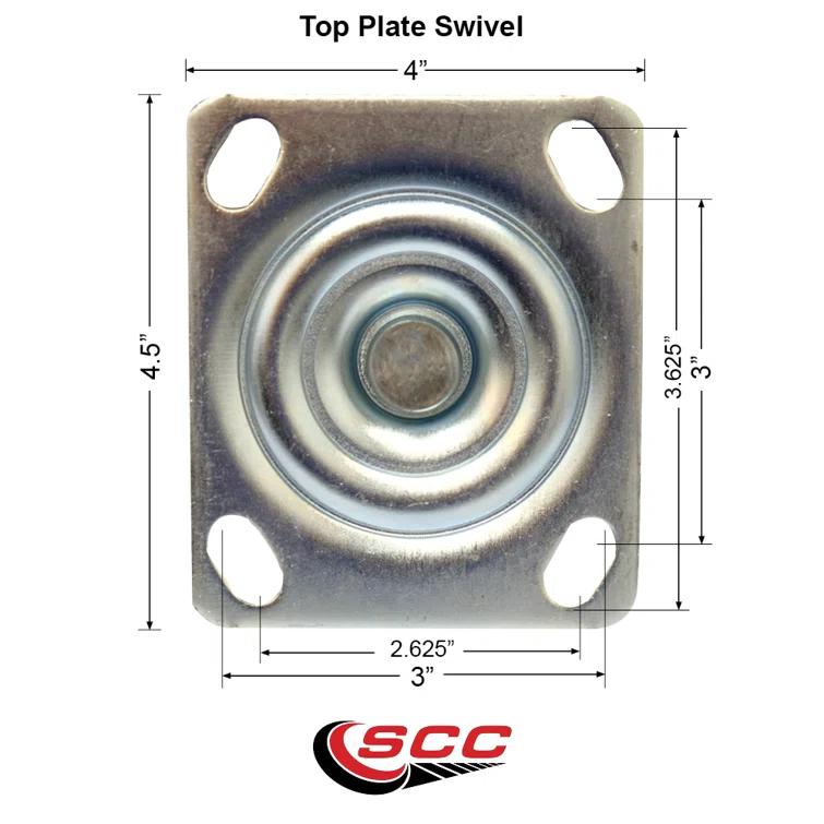 Service Caster Semi Steel Wheel Swivel Caster with Roller Bearing