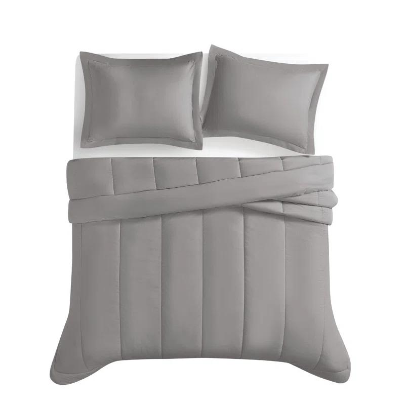 Brooklyn Loom Brooklyn Loom Oversized Cotton Percale King 3 Piece Comforter Set