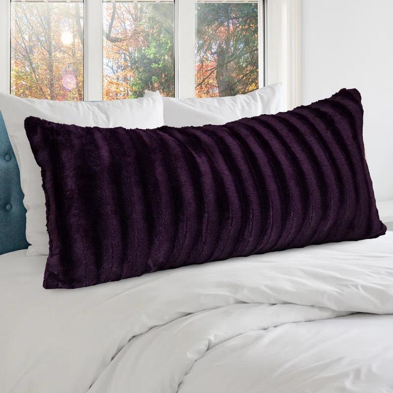 Cheer Collection Faux Fur Throw Pillow