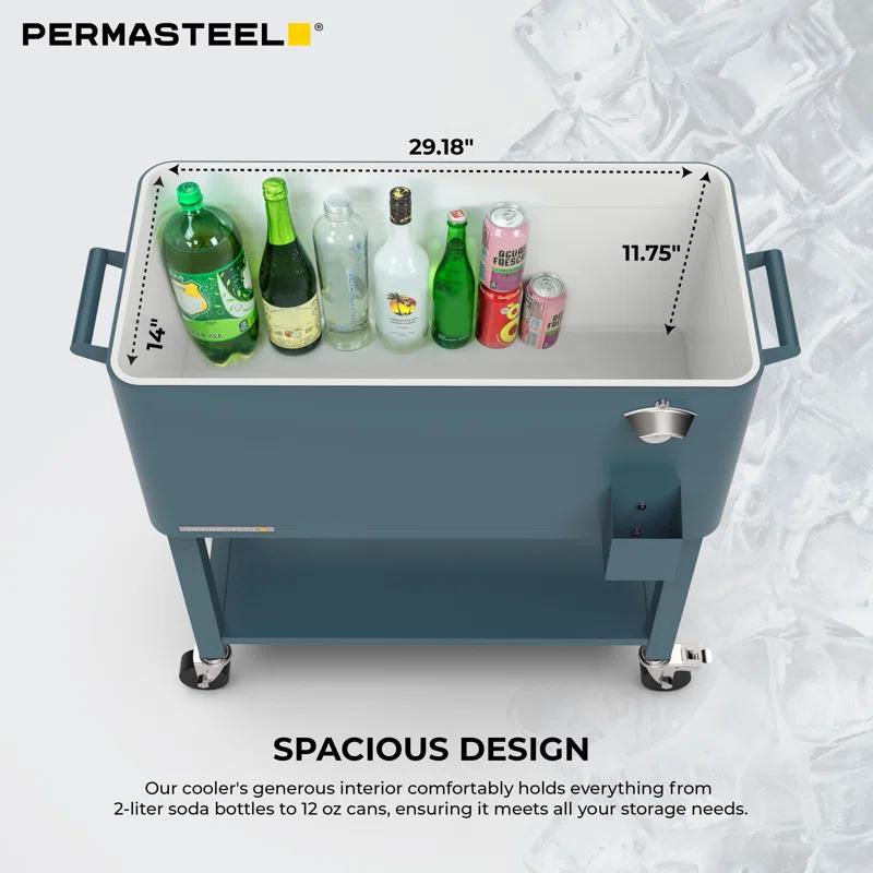 Permasteel 80-Qt Outdoor Patio Cooler with Removable Basin