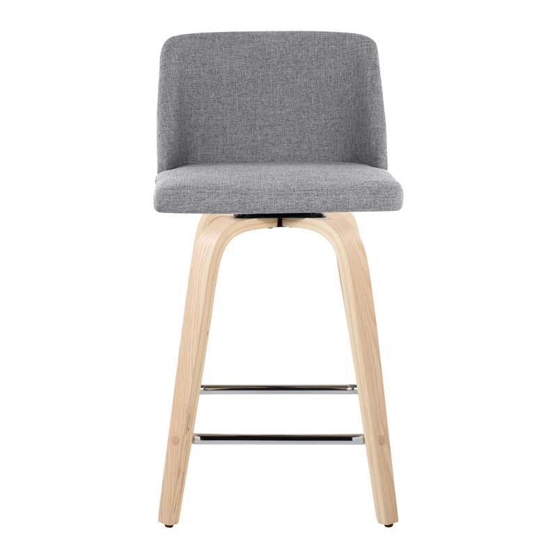 Toriano Swivel Upholstered Counter Stool (Set of 2)
