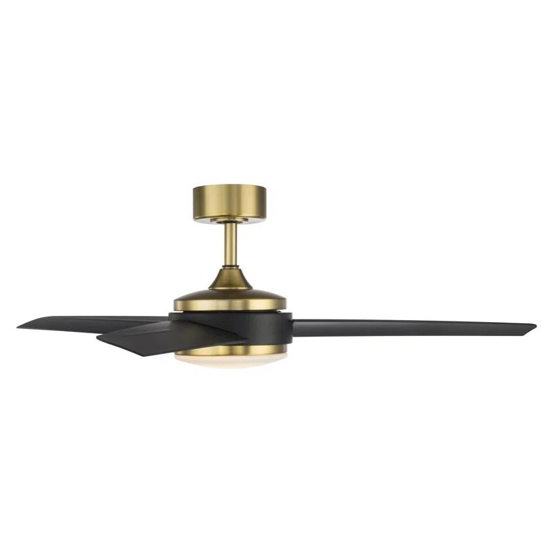 WAC Limited Fans 54" Mod 3 - Blade Outdoor/Indoor Smart Ceiling Fan with Remote Control and Dimmable LED Light Kit Included, Works With Google Assistant, Amazon Alexa, iOS And Android APP