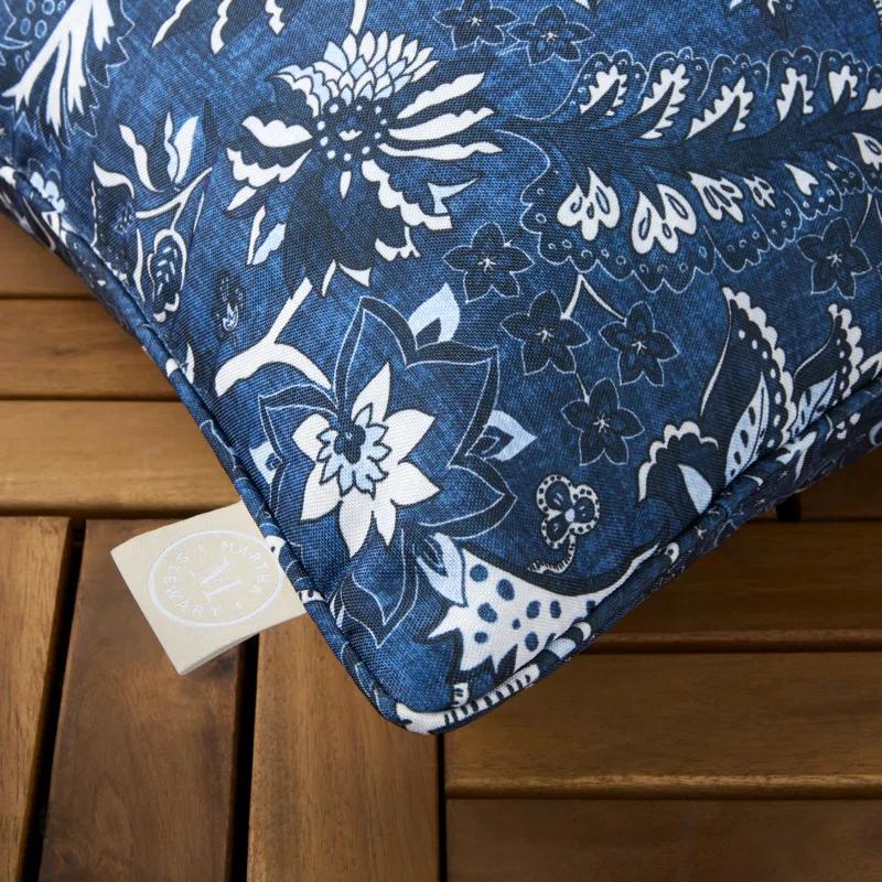 Martha Stewart MARTHA STEWART Distressed Jacobean Indoor Outdoor Lumbar Pillow 2-Pack Set, 18" (Set of 2)