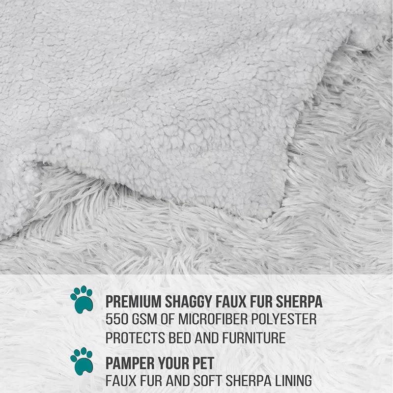 PetAmi Faux Fur Sherpa Pet Blanket