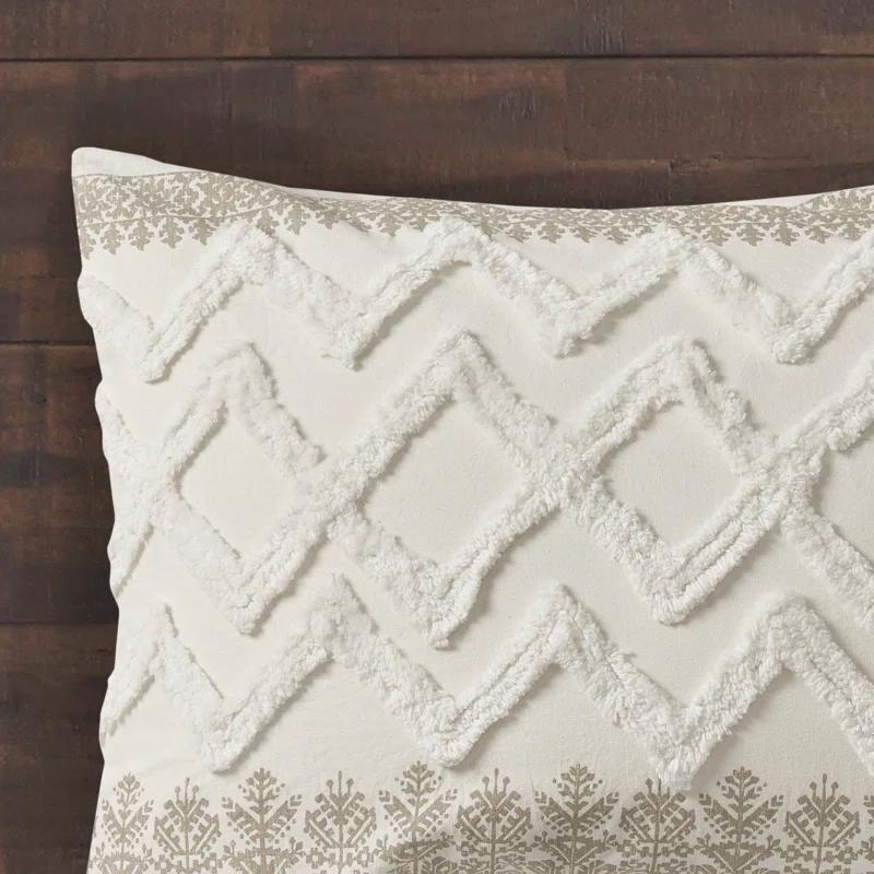 INK+IVY Mila 3 Piece Cotton Comforter Set with Chenille Tufting