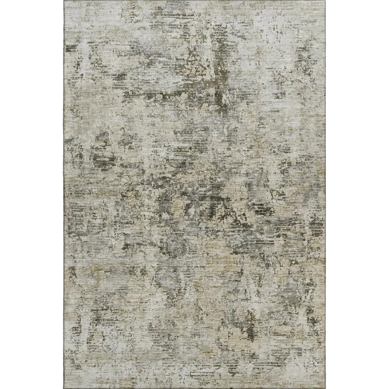 Wade Logan® Premium Machine Washable Cerrito Taupe Rug
