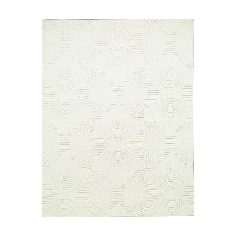 Global Views Arches Rug-Ivory/Ivory