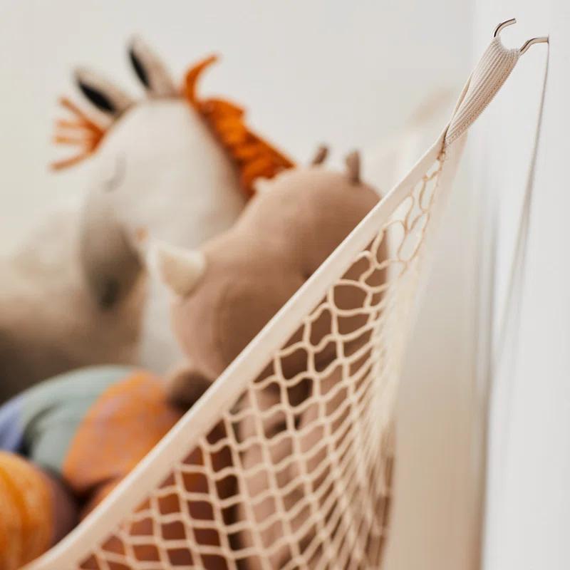 3 Sprouts 3 Sprouts - Toy Hammock for Stuffed Toys with Hooks - Beige