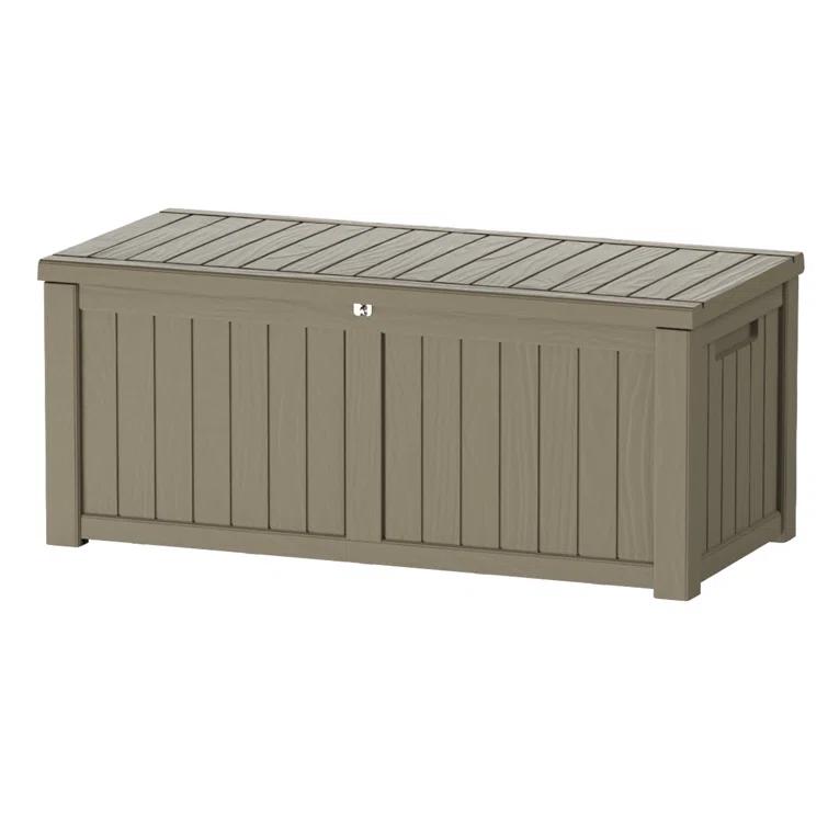 Emperic Design Emperic Design 120 Gallon Water Resistant Resin Lockable Deck Box