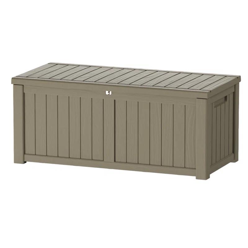 Emperic Design Emperic Design 120 Gallon Water Resistant Resin Lockable Deck Box