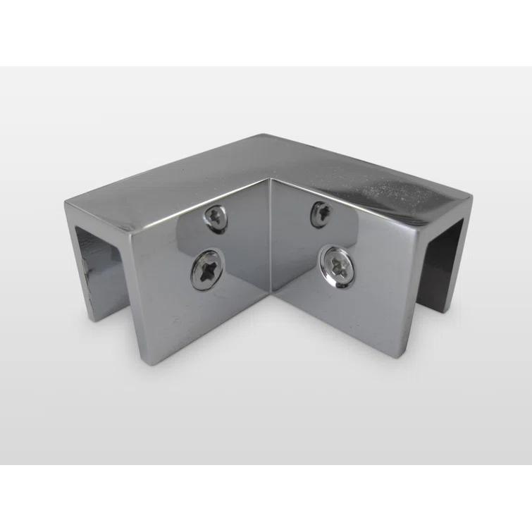 Glass Warehouse Illume 49 in. x 36 in. x 78 in. 90-degree Fully Frameless Wall Hinged Glass Shower Enclosure 90-WH-49-36-CH