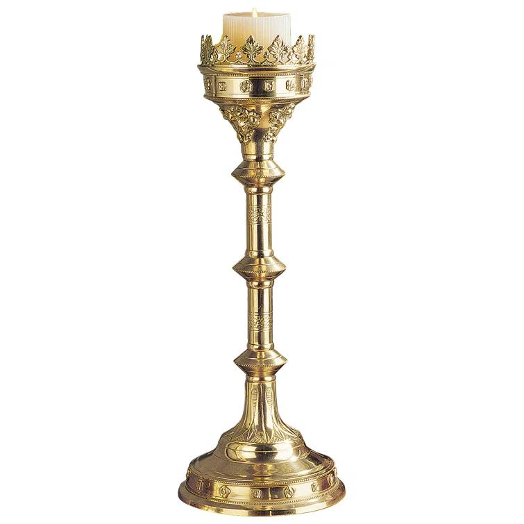 Design Toscano Brass Tabletop Candlestick