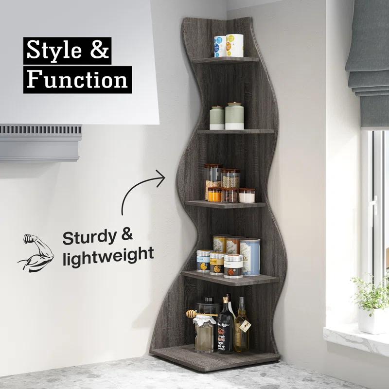 Millwood Pines Arhab Corner Bookcase