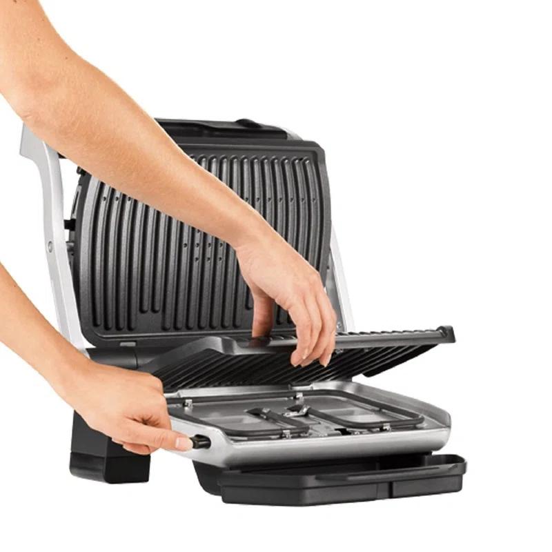 T-fal T-Fal Gc712D54 Stainless Steel Optigrill Plus Grill With Automatic Sensor Cooking Electric Grill- Blemished Packaging With 1 Year Manufacturer Warranty (Refurbished)