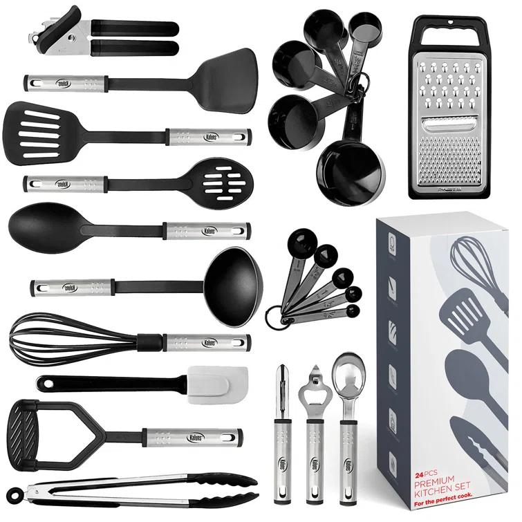 Joytable Joytable 15 Piece Bakeware Set + 24 Piece Utensil Set - Stainless Steel, Non-Stick, Dishwasher Safe, And Heat Resistant