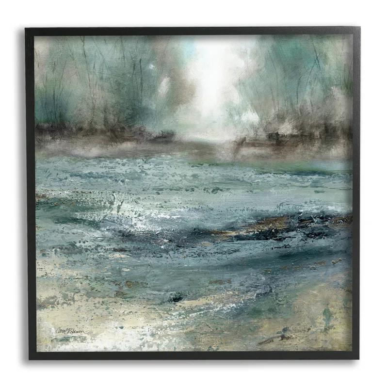 Stupell Industries " Soothing Pond Nature Painting Abstract Blurred Trees " by Carol Robinson Painting Print
