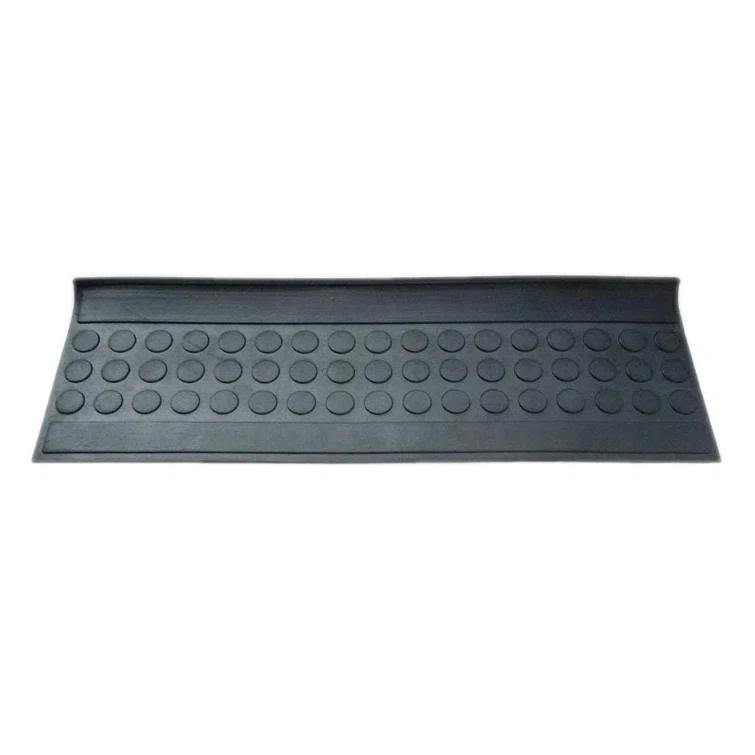 Ottomanson Waterproof, Low Profile Non-Slip Indoor/Outdoor Black Rubber Stair Treads, 10 in. x 25.5 in. & Reviews | Wayfair