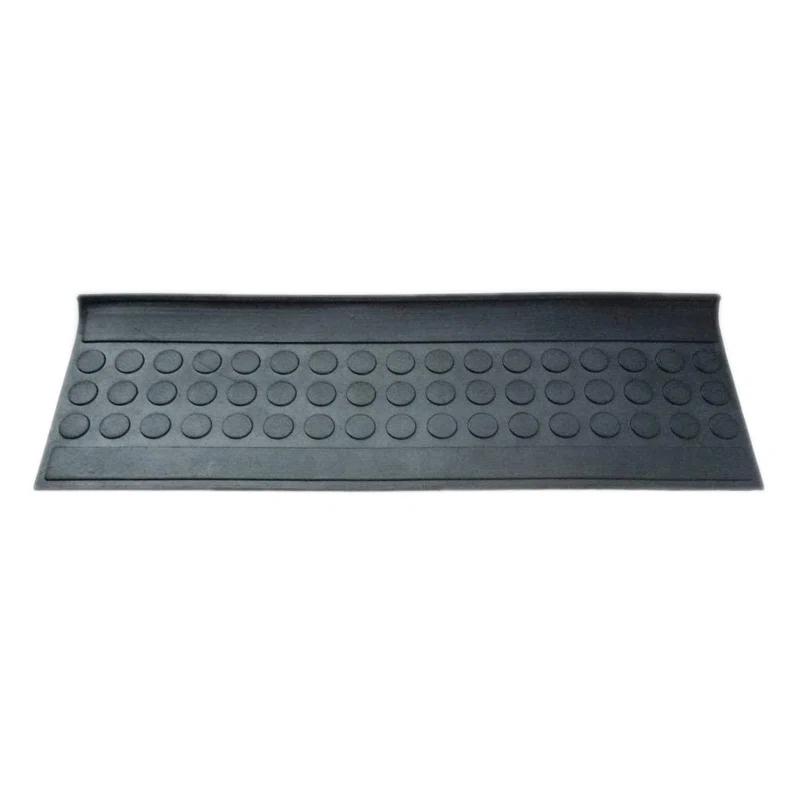 Ottomanson Waterproof, Low Profile Non-Slip Indoor/Outdoor Black Rubber Stair Treads, 10 in. x 25.5 in. & Reviews | Wayfair
