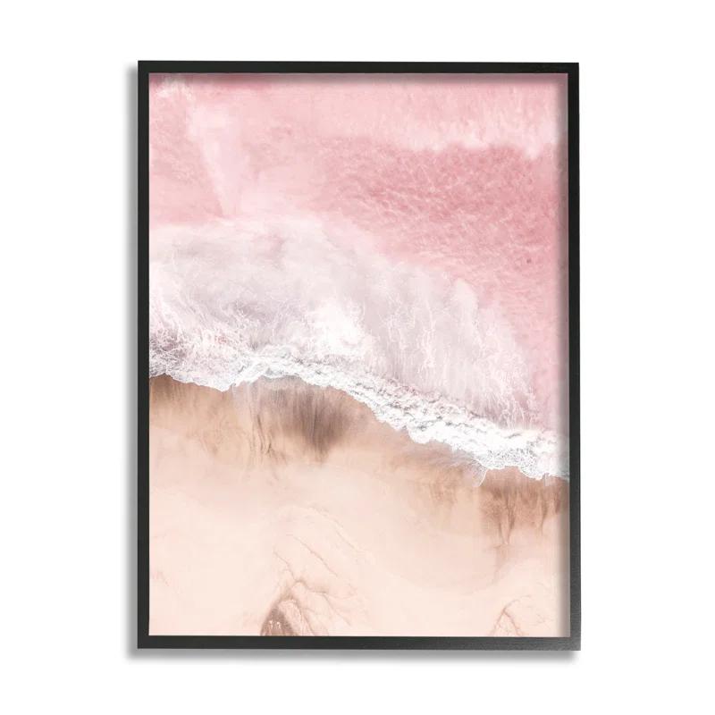 Stupell Industries " Pink Sea Beach Shore " by Sisi And Seb