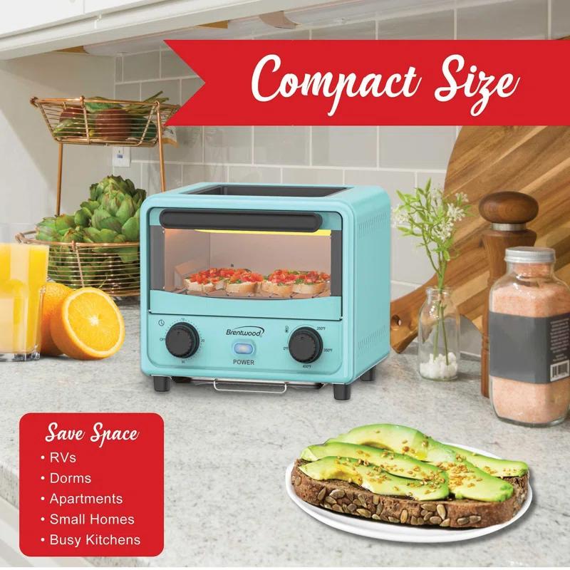 Winston Brands Mini Toaster Oven with Removable Non-Stick Griddle