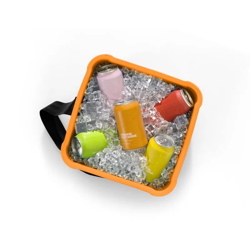 FOAM FOAM Portable 22 Quart EVA Lightweight Beach Rigid Hybrid Soft Side Cooler that Holds 30 Cans & Ice