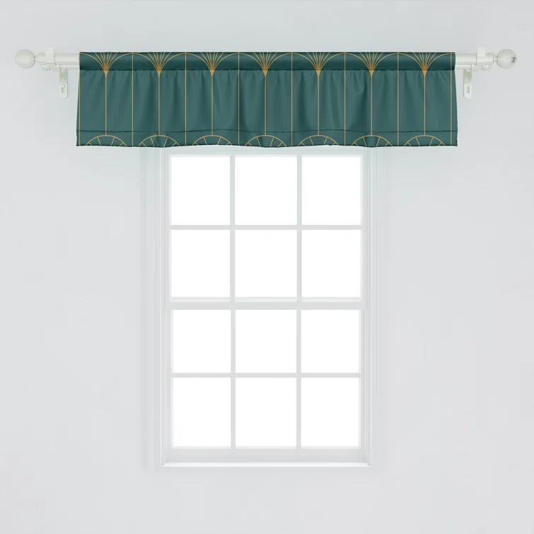 Ambesonne Geometric Tailored 54'' W Window Valance