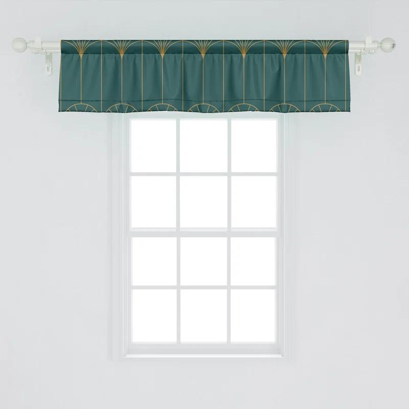 Ambesonne Geometric Tailored 54'' W Window Valance