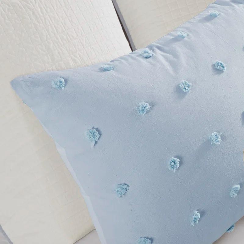 Intelligent Design Brooklyn Cotton Jacquard Duvet Cover Set with Euro Shams and Throw Pillows