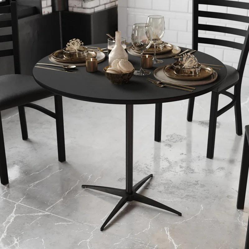 Flash Furniture Marrel Round Wood Cocktail Table with Columns by Flash Furniture