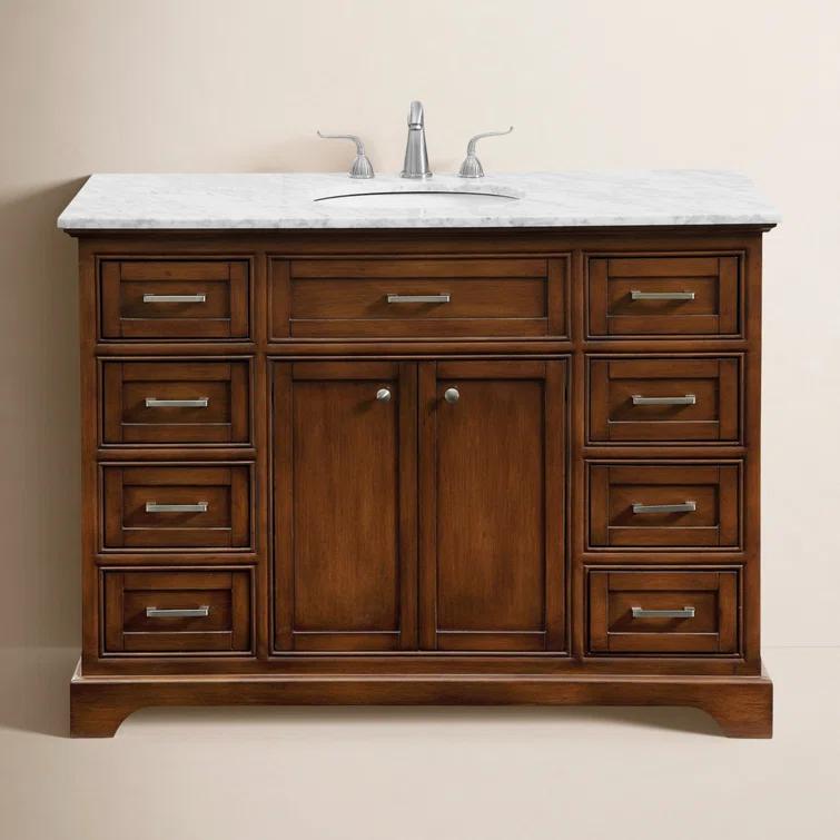 Birch Lane™ Hermes 48'' Single Bathroom Vanity with Marble Top