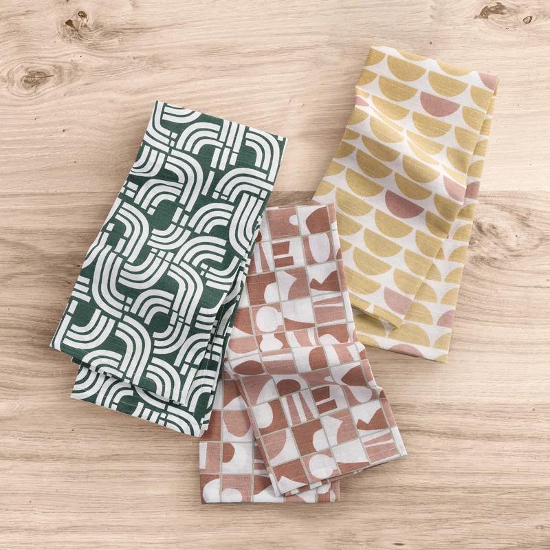No. 918 Millennial Scandi Retro Geometric Kitchen Towel Set