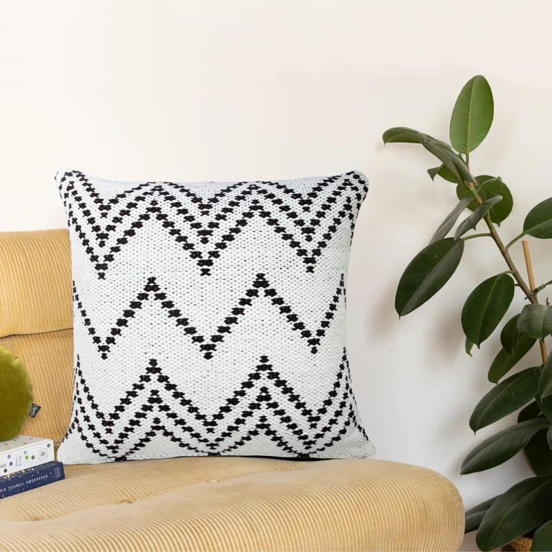 Evette Rios Textured Cotton Throw Pillow
