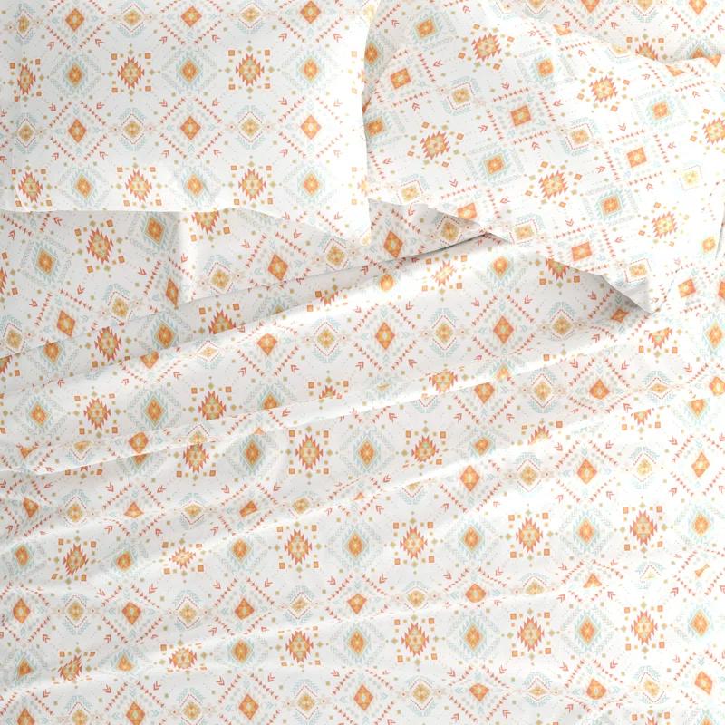 Becky Cameron Home Aztec Dreams Pattern Microfiber Sheet Set
