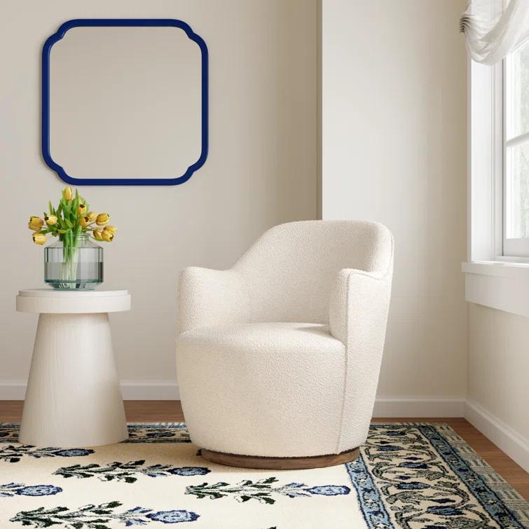 Margie Swivel Chair - Natural Boucle