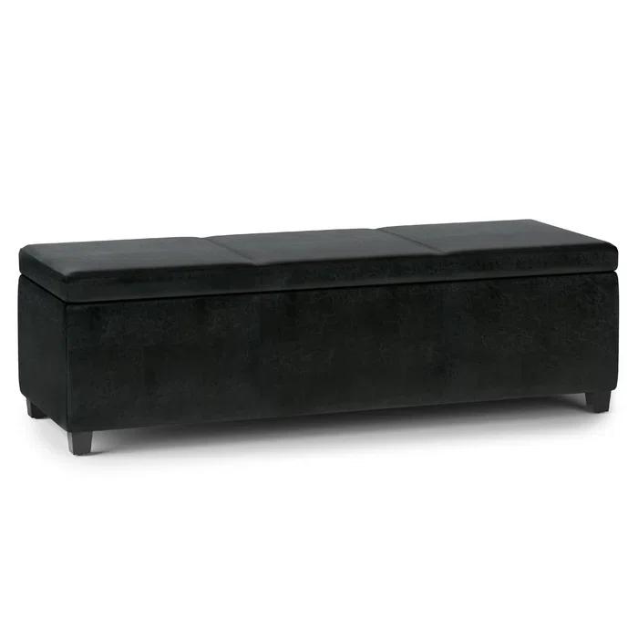 Simpli Home Avalon Extra Large Storage Ottoman Bench,Assembled