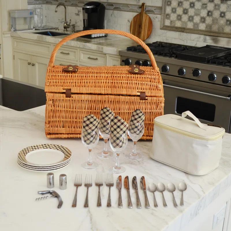 Picnic at Ascot Yorkshire Wicker Picnic Basket