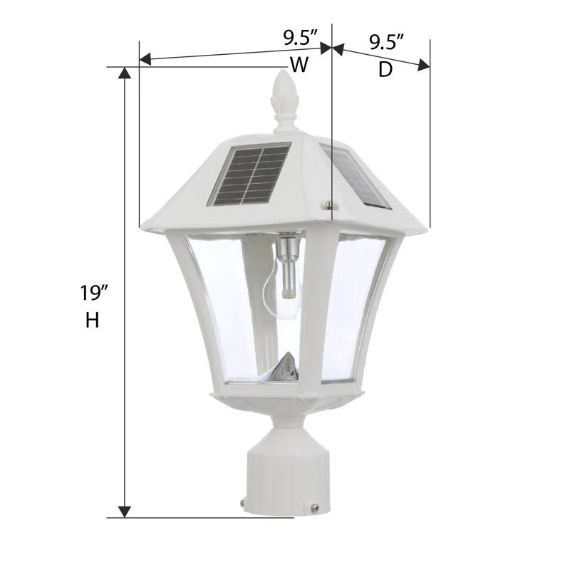 Baytown Ii Bulb Solar Light - Warm White LEDs- Wall/pier/ 3 Inch Fitter Mounts