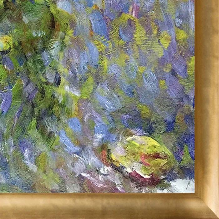 Vault W Artwork Water Lilies (Light Green) Frame Painting on Canvas
