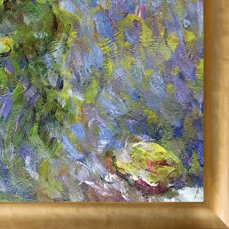 Vault W Artwork Water Lilies (Light Green) Frame Painting on Canvas