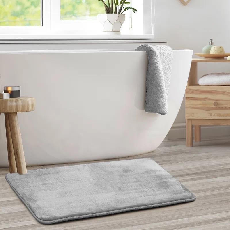 Clara Clark Ultra Soft and Absorbent Memory Foam Bath Rug Set with Non-Slip Backing