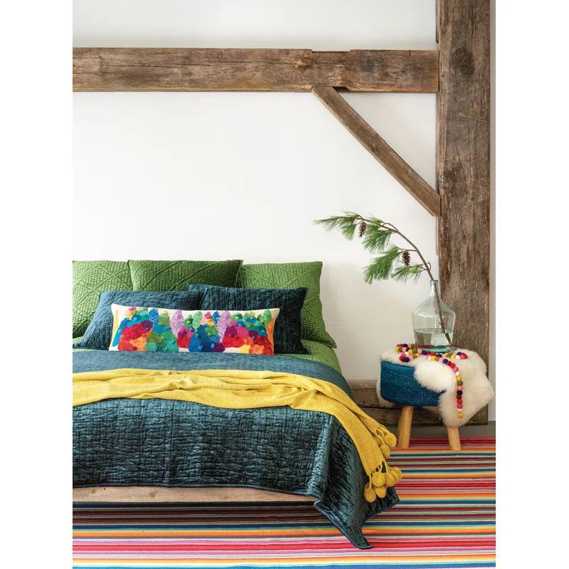 Pine Cone Hill Parisienne Velvet Evergreen Quilted Sham