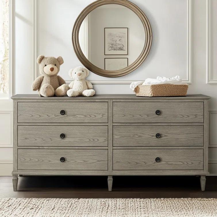Canora Grey Victoria 6-Drawer Double Wide Wood Dresser