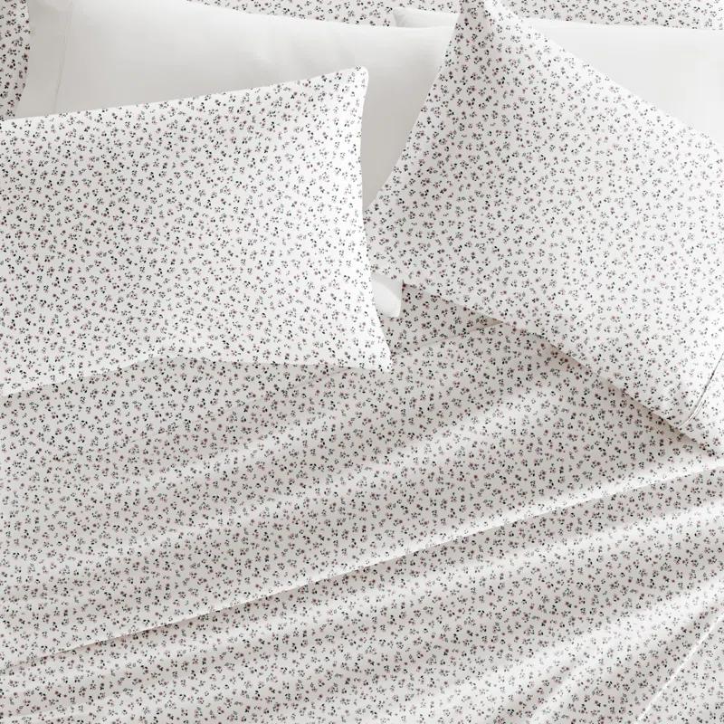 IEnjoy Home 4 Piece Sheet Set Patterned Microfiber Ultra Soft Bedding in Floral Dream