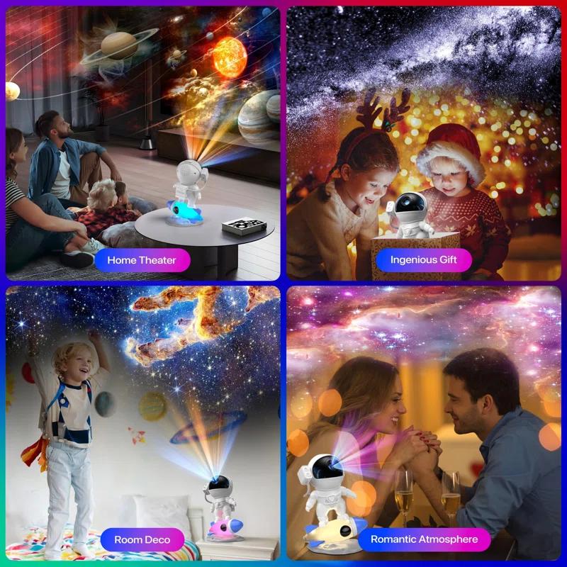 BBCPC 12-in-1 HD Astronaut Galaxy Projector for Bedroom & Home Décor