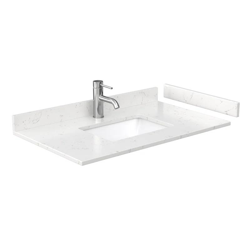 Wyndham Collection Miranda 36" Freestanding Single Bathroom Vanity with Cultured Marble Top